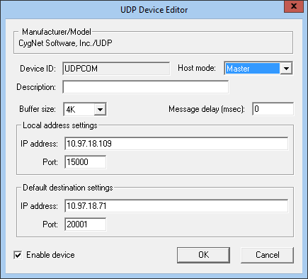 UDP EIE Device Editor